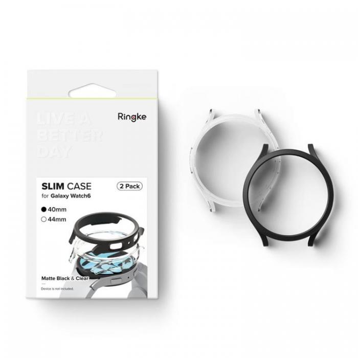Ringke - [2-Pack] Ringke Galaxy Watch 6 (40mm) Skal Slim - Clear/Svart
