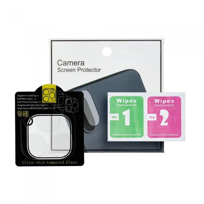 OEM - 5D Full Glue Kameralinsskydd i Hrdat glas fr iPhone 14 Pro