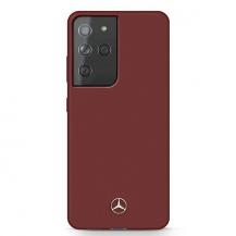 Mercedes - Mercedes Mobilskal Galaxy S21 Ultra Silicone Line - Röd