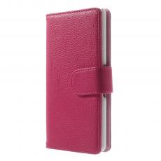A-One Brand - Embossed Plånboksfodral till Sony Xperia E3 - Magenta