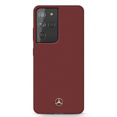 Mercedes - Mercedes Mobilskal Galaxy S21 Ultra Silicone Line - Röd