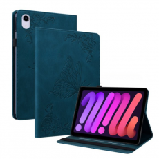A-One Brand - iPad mini 6 (2021) Fodral Imprinted Butterfly Flower - Blå