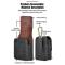 PULOKA - PULOKA Galaxy Z Flip 4/Z Flip 3 Bltesvskor Holster Vertical - Svart