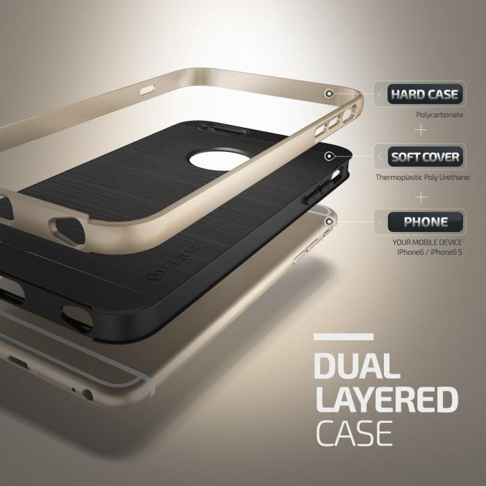 UTGATT1 - Verus High Pro Shield Skal till Apple iPhone 6(S) Plus - Shine Gold