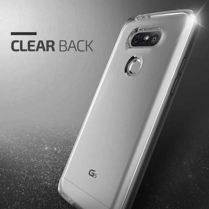 UTGATT5 - Verus Crystal Bumper Skal till LG G5 - Steel Silver