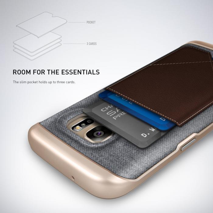UTGATT5 - Caseology Messenger kta Lder Series Skal till Samsung Galaxy S7 - Brun
