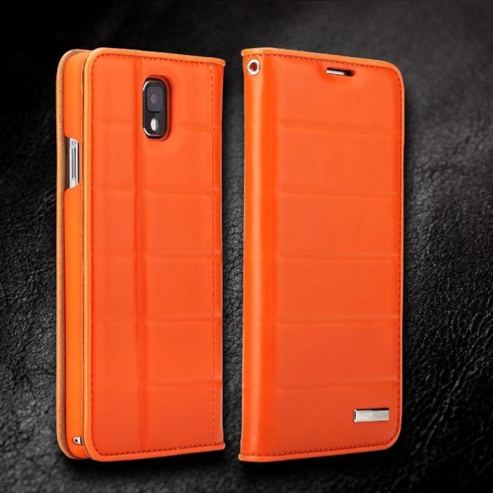 UTGATT4 - Rock Elite Series Flip vska till Samsung Galaxy Note 3 N9000 (Orange)