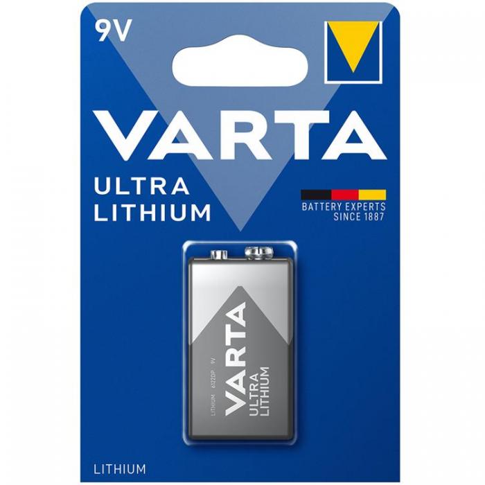 UTGATT1 - Varta 1-pack Ultra Lithium Batteri 9V