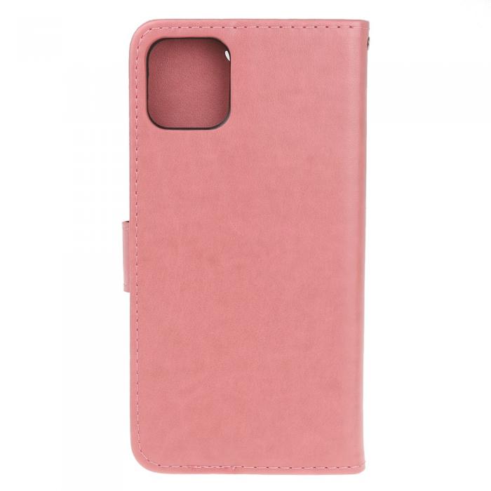 OEM - Imprint Lder Plnboksfodral iPhone 12 Mini - Rosa