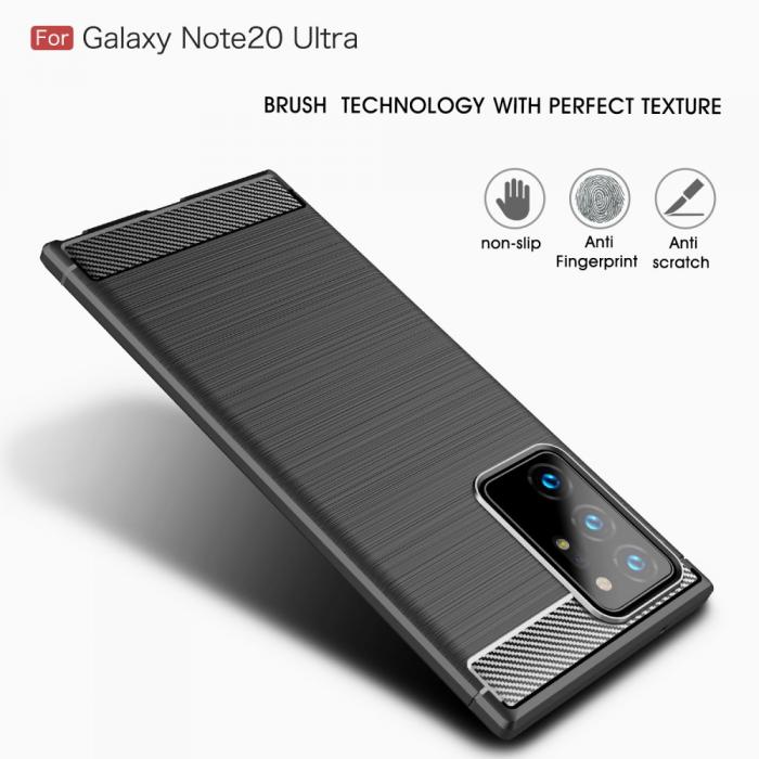 A-One Brand - Carbon TPU Skal till Galaxy Note 20 Ultra - Bl