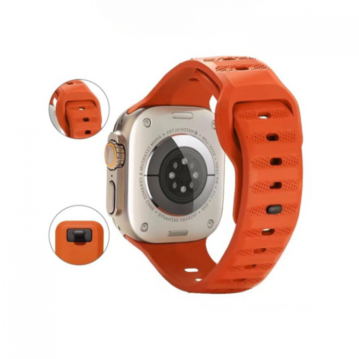 A-One Brand - Apple Watch 4/5/6/7/8/SE (38/40/41mm) Rugged Band Orange