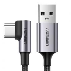 Ugreen - Ugreen USB Type C angled Kabel 2m 3A Grå