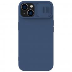 Nillkin - Nillkin iPhone 14 Skal CamShield Silky Silicone - Blå