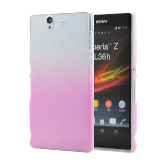 UTGATT4 - Raindrop Baksideskal till Sony Xperia Z (Rosa)