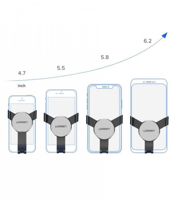 UTGATT4 - UGreen Gravity ventil telefonhllare Svart