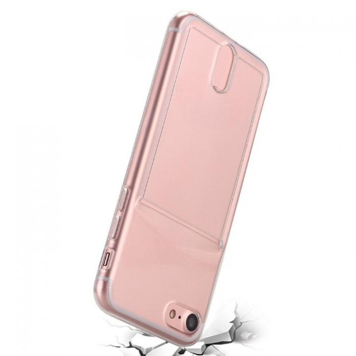 A-One Brand - Flexicase Skal med Kortplats till Apple iPhone 6/7/8/SE 2020 - Transparent
