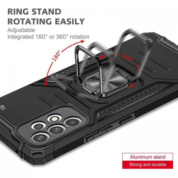 A-One Brand - Galaxy A53 5G Skal Ring Kickstand - Svart
