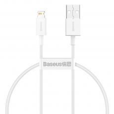 BASEUS - Baseus Superior kabel USB Lightning 2,4A 0,25 m Vit (CALYS-02)