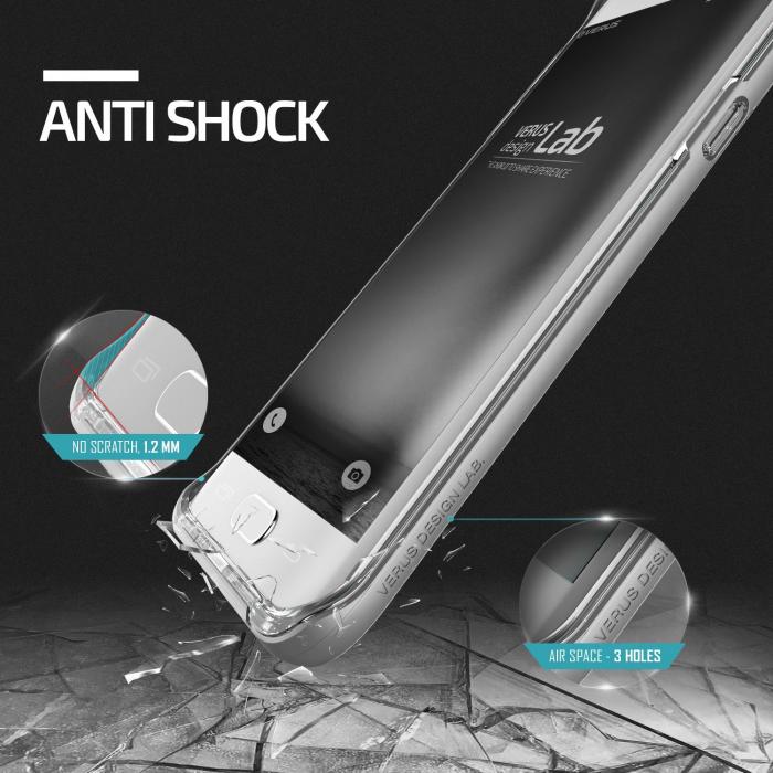 UTGATT5 - Verus Crystal Bumper Skal till Samsung Galaxy S6 Edge Plus - Light Silver