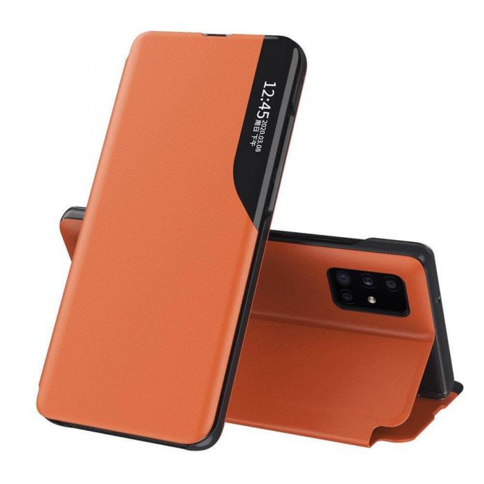 UTGATT1 - Eco Leather View Case Fodral Galaxy Note 20 Ultra orange