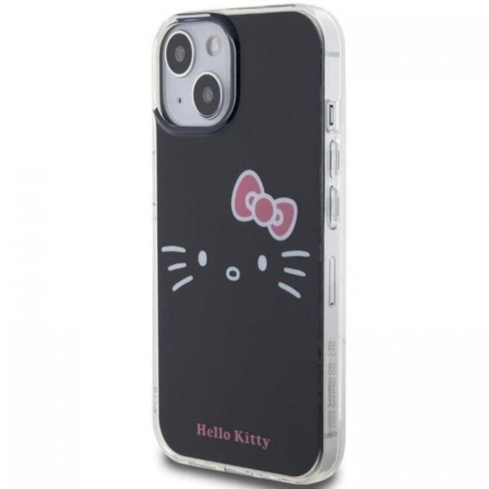 Hello Kitty - Hello Kitty iPhone 15 Mobilskal Hello Kitty IML Kitty Face - Svart