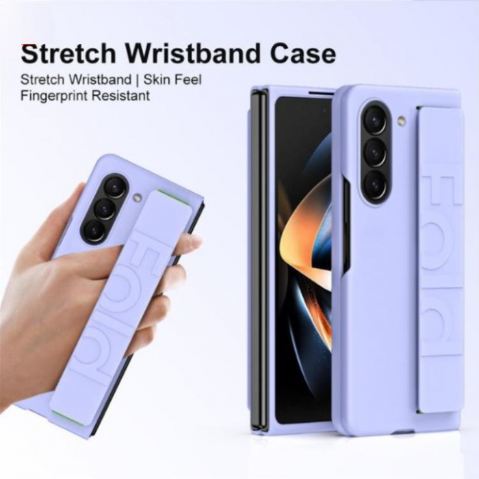 A-One Brand - Galaxy Z Fold 5 Mobilskal Wrist Strap - Lila