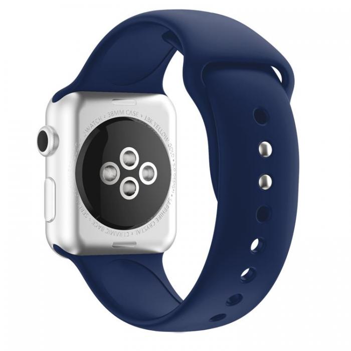 A-One Brand - Apple Watch 4/5/6/7/8/SE (38/40/41mm) Band Rivet Silikon - Bl