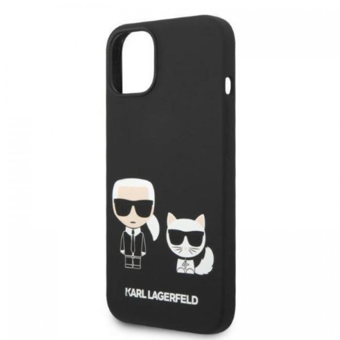 KARL LAGERFELD - Karl Lagerfeld iPhone 14 Plus Skal Magsafe Silicone Karl & Choupette - Svart