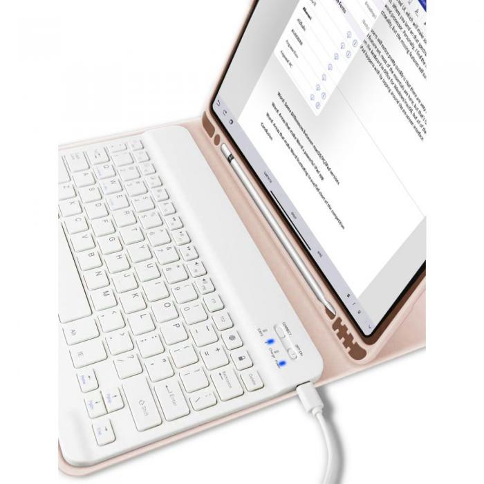 Tech-Protect - Tech-Protect iPad (2022) Fodral med Tangentbord + SC PEN - Rosa