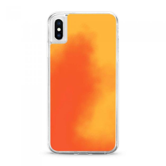 UTGATT4 - Liquid Neon Sand baksidesskal till iPhone XS/X - Orange