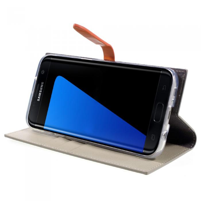 UTGATT5 - Mercury Romance Plnboksfodral till Samsung Galaxy S7 Edge - Gr