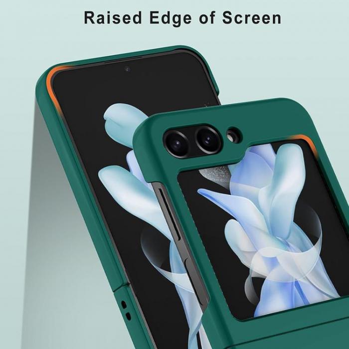 A-One Brand - Galaxy Z Flip 5 Mobilskal Magsafe Skinn-Touch - Mrkgrn