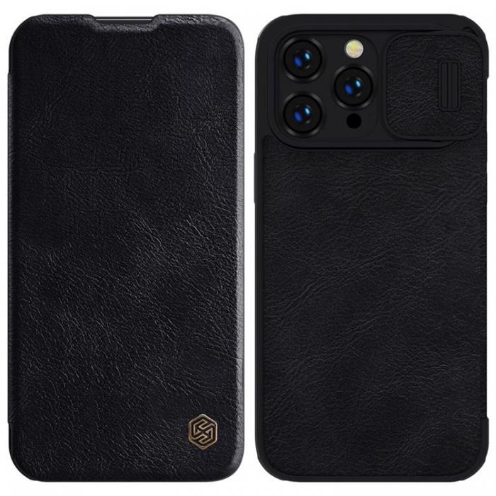 Nillkin - Nillkin iPhone 14 Pro Plnboksfodral Qin Pro Lder - Svart