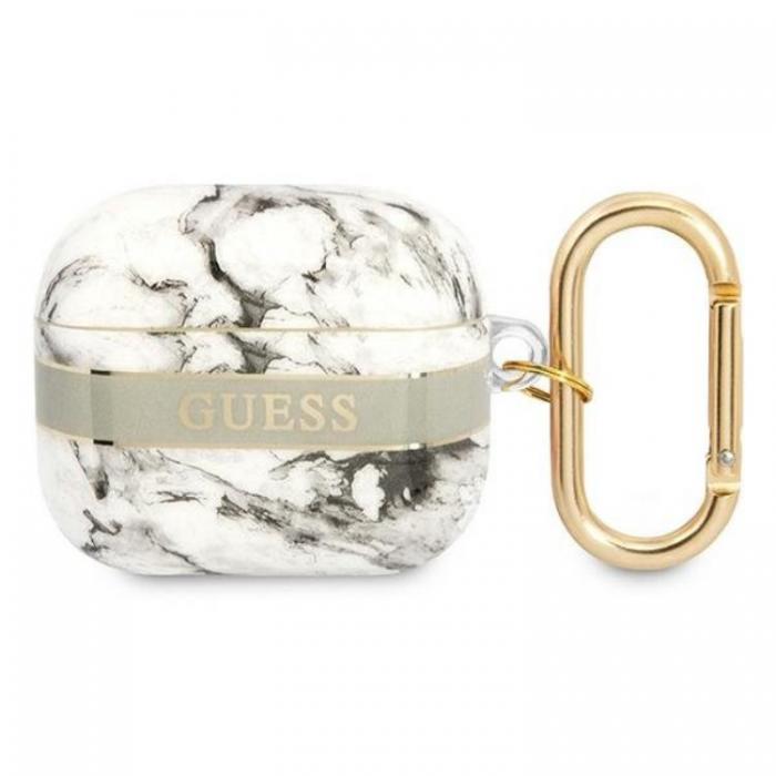 Guess - Guess Airpods 3 Skal Marble Strap Collection - Gr