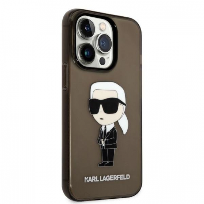 KARL LAGERFELD - Karl Lagerfeld iPhone 14 Pro Max Skal Ikonik - Svart