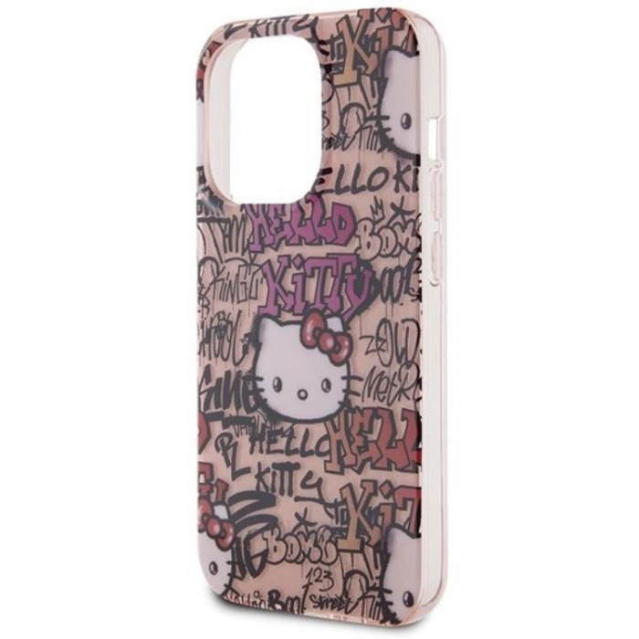 Hello Kitty - Hello Kitty iPhone 14 Pro Mobilskal IML Tags Graffiti - Rosa