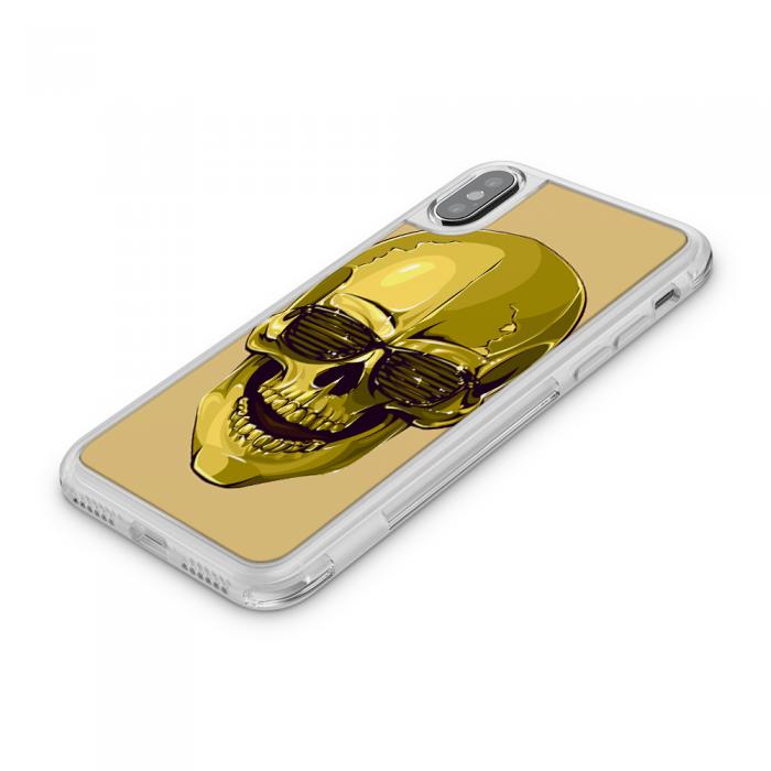 UTGATT5 - Fashion mobilskal till Apple iPhone X - Hipster Skull Gul