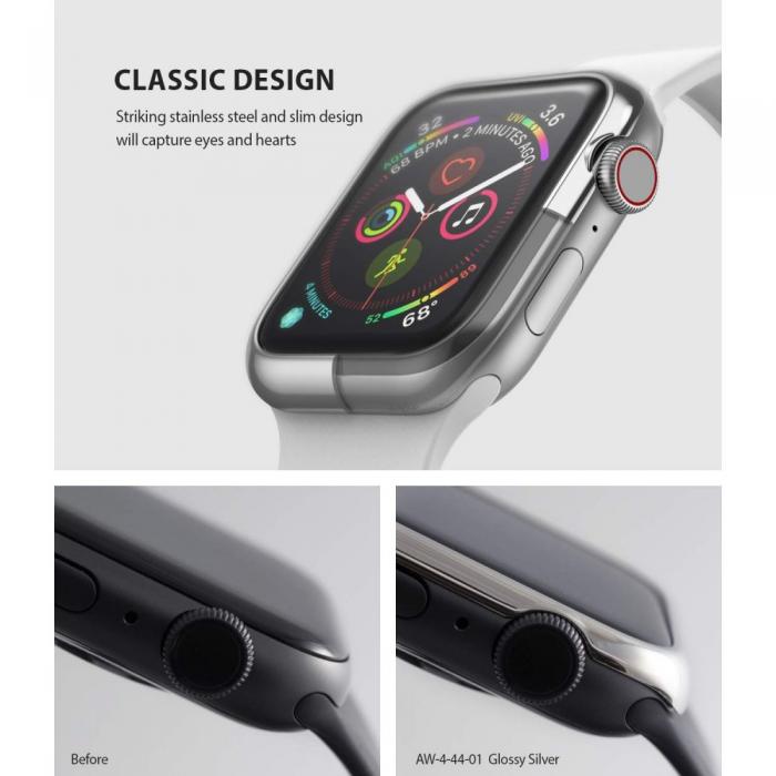 UTGATT5 - Ringke Bezel Styling Apple Watch 1/2/3 (38 Mm) Glnsande Silver