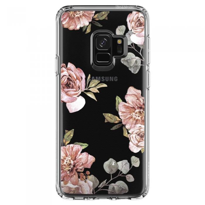 UTGATT5 - Spigen Flytande Crystal Galaxy S9 Blossom Blomma