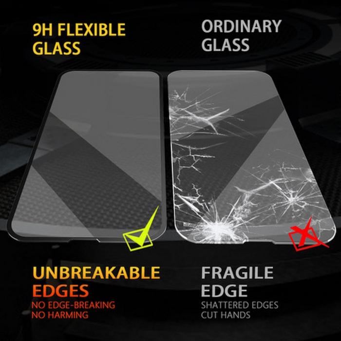 Bestsuit - Bestsuit 5D Flexibel Hybrid Glas iPhone 7/8/SE 2020 - Svart
