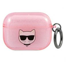 KARL LAGERFELD - Karl Lagerfeld Skal AirPods 3 Glitter Choupette - Rosa