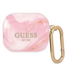 Guess - Guess Skal Marble Collection Airpods 3 - Rosa