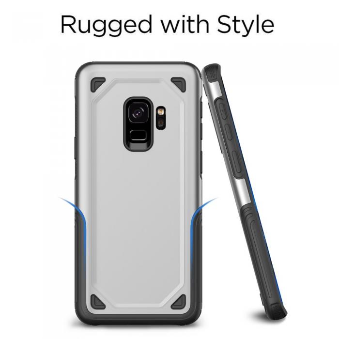 UTGATT5 - Rugged Armor Skal till Samsung Galaxy S9 - Silver