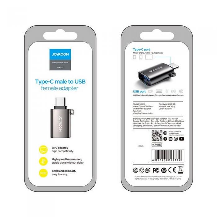 UTGATT1 - Joyroom - Adapter USB-C To USB - Svart
