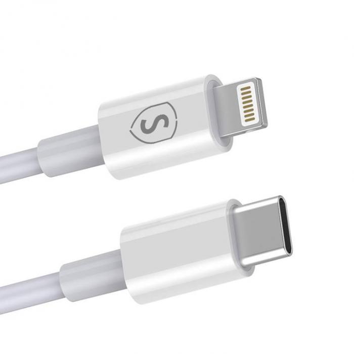 SiGN - SiGN USB-C till Lightning-kabel 1m, MFi, 2.4A, 20W - Vit