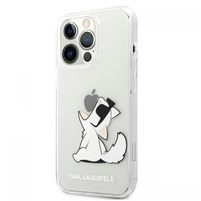 UTGATT1 - Karl Lagerfeld iPhone 13 Pro Max Skal Choupette Fun - Transparent
