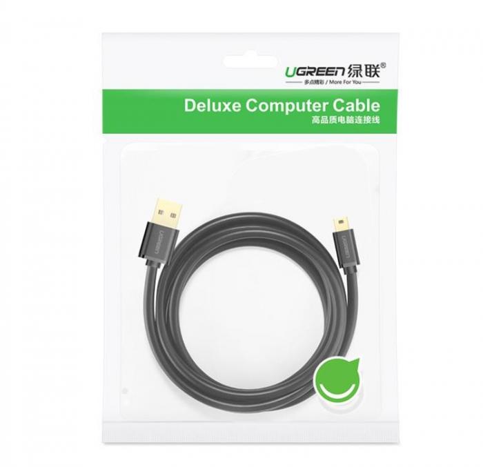 Ugreen - Ugreen USB Till Mini USB Kabel 1.5 m - Svart