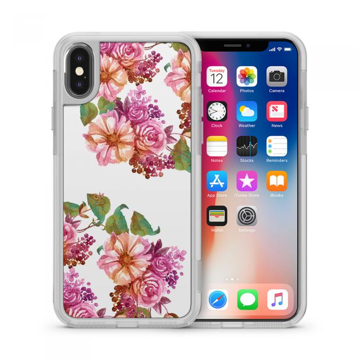 UTGATT5 - Fashion mobilskal till Apple iPhone X - Floral corners