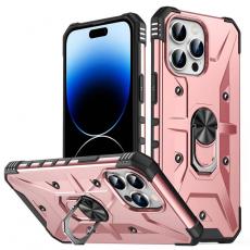 A-One Brand - iPhone 14 Pro Skal Ringhållare Armor - Rosa Guld