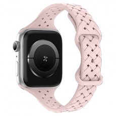 A-One Brand - Apple Watch 7/8/SE/Ultra (42/44/45/49mm) Armband Weave - Rosa